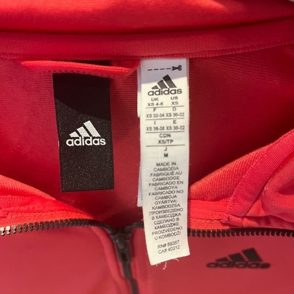 Adidas Women Track Jacket coat Activewear Leisure Full Zip Pink size XS - Picture 6 of 7